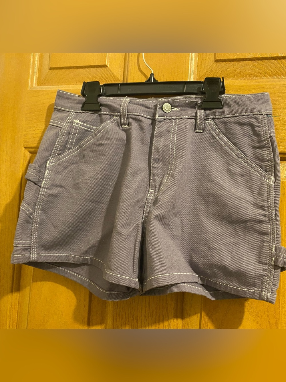 Dickies Lavender Jean Shorts with Contrast Stitching